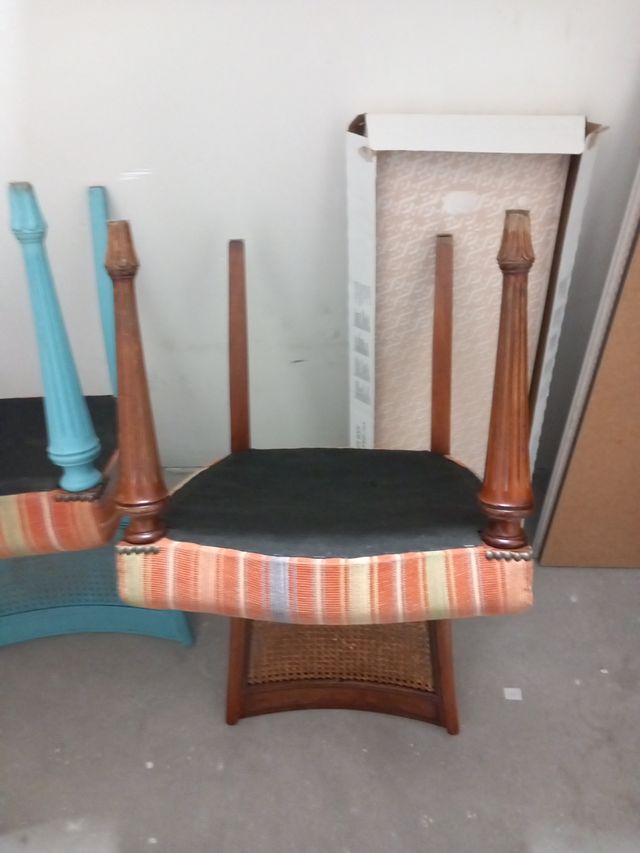 2 sillas vintage de ratán