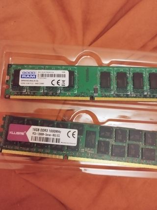 RAM 16GB DDR3 1600MHz - Goodram & Killisre.