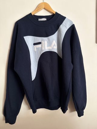 Sudadera Vintage Oversize Fila azul 