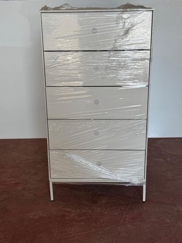 Cajonera 5 cajones blanca - metal y madera