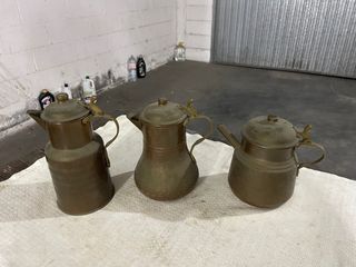 3 Caraffe in Rame Antiche
