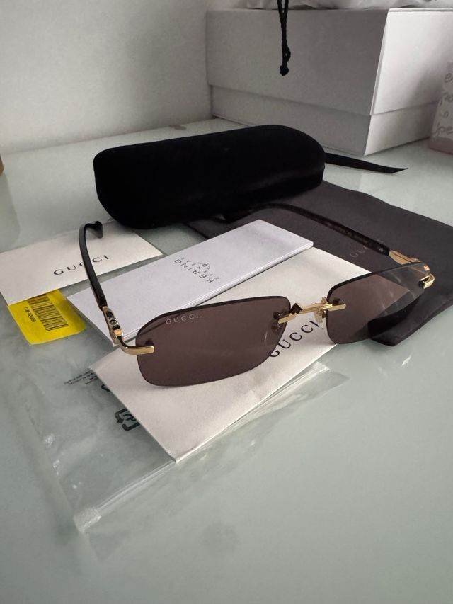 Gafas Gucci - Marrón Dorado