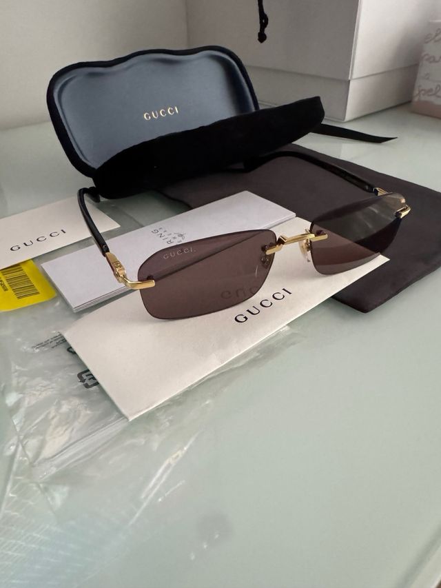 Gafas Gucci - Marrón Dorado