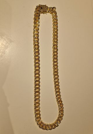 Cadena cubana dorada 60cm