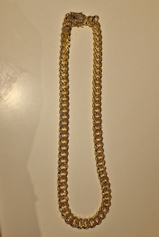 Cadena cubana dorada 60cm