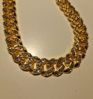Cadena cubana dorada 60cm