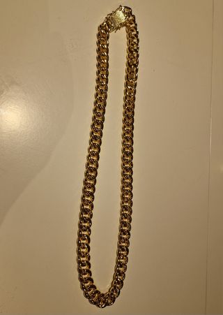 Cadena cubana dorada 60cm