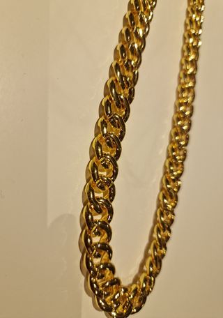 Cadena cubana dorada 60cm