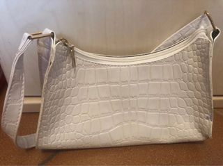 Borsa bianca coccodrillo