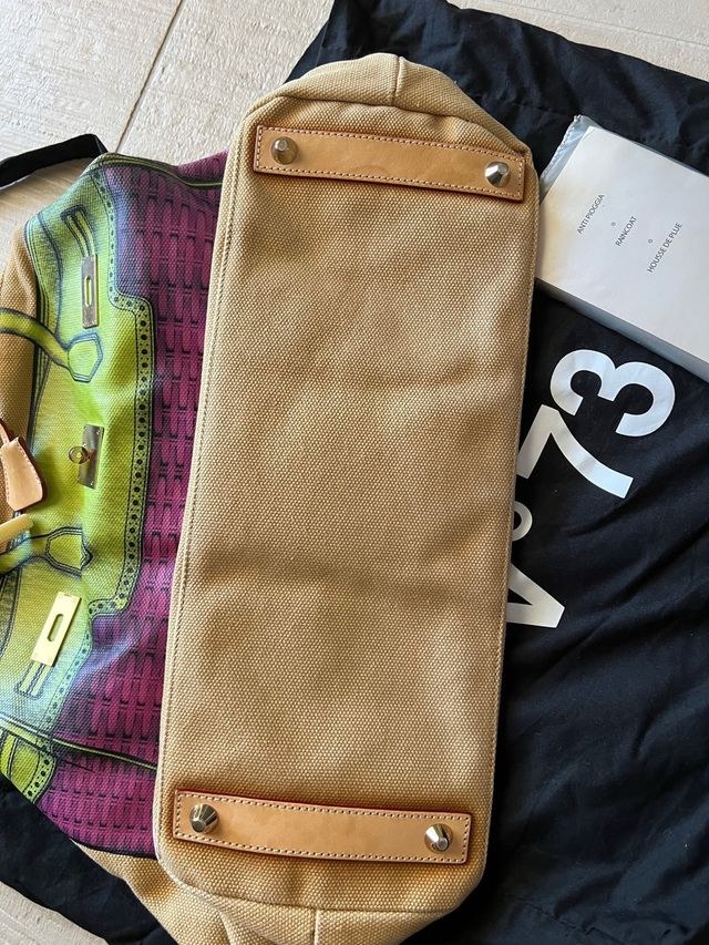 Borsa V73 beige e viola