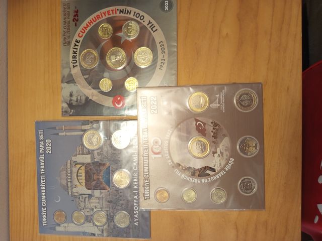 3 Serie divisionali Turchia 2020, 2022 e 2023.