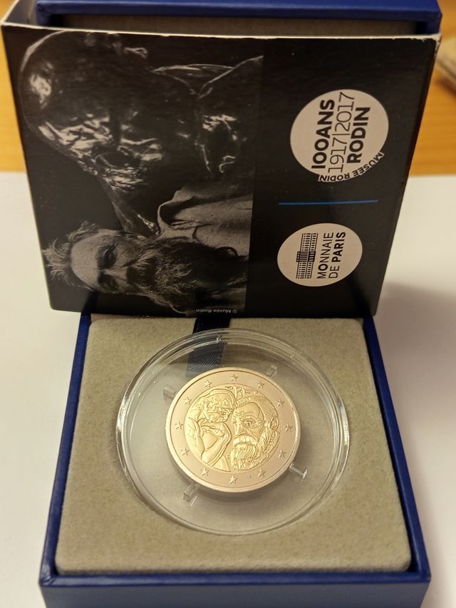 2€ commemorativa Francia 2017 Rodin proof