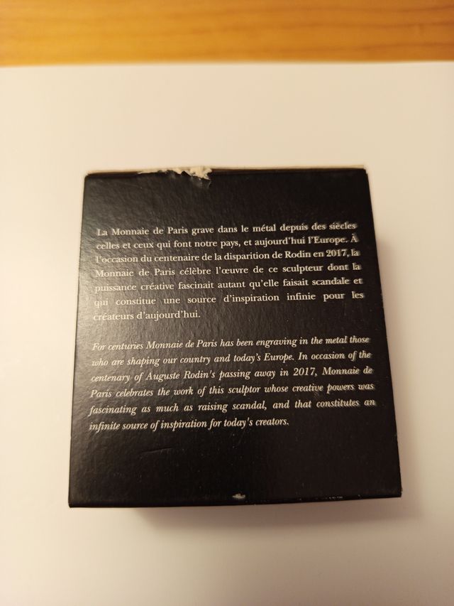 2€ commemorativa Francia 2017 Rodin proof