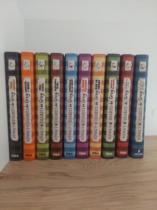 Lote de libros El diario de Greg, del 1 al 10.