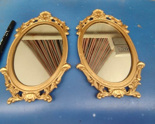 Specchi Ovali Dorati Vintage