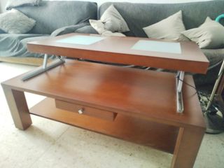 COMPLETO CONJUNTO DE MUEBLES DE MADERA PARA SALÓN 