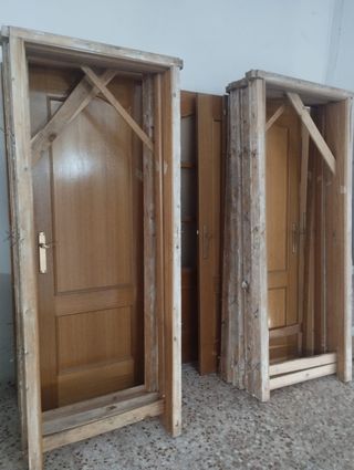 Puertas 72.5x9 
de roble macizo con premarco 