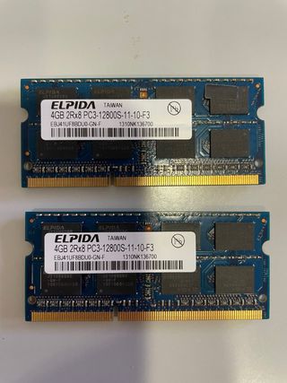 2x RAM Elpida 4GB PC3-12800S