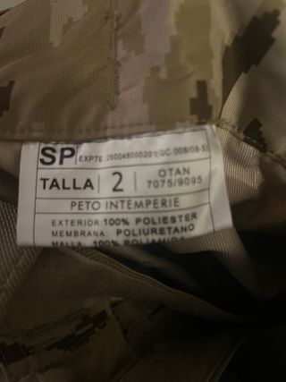 Pantalón Tormenta Talla 2N