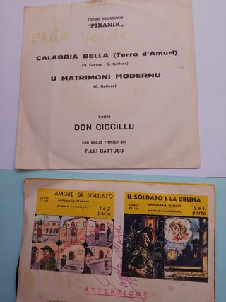 45 giri Il Soldato Pentito... Calabria bella...