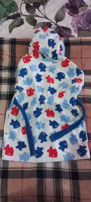 Accappatoio bimbo pesci