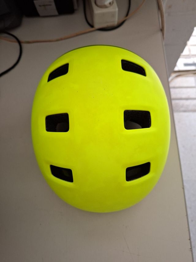 Casco bici niño - Amarillo neón