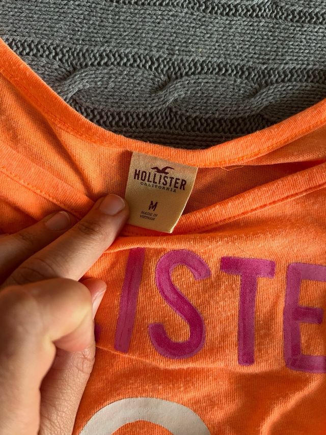 Camiseta Hollister M naranja