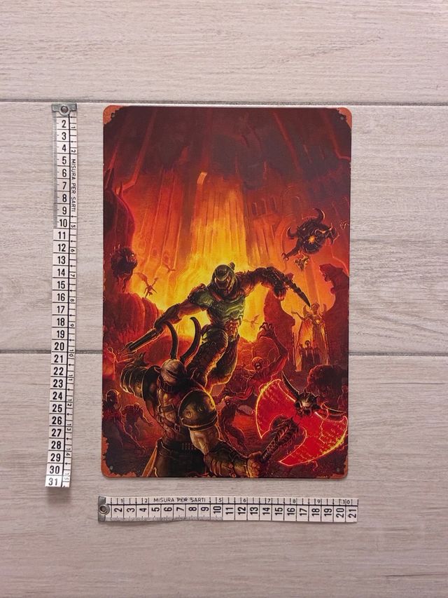 Doom ID Software Bethesda poster alluminio V6