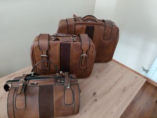 Maletas vintage marrones x3