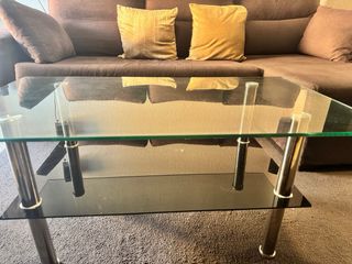 Mesa centro cristal - moderna