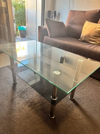 Mesa centro cristal - moderna