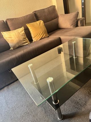 Mesa centro cristal - moderna