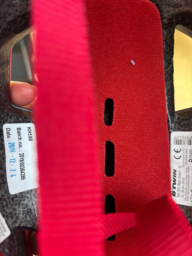 Casco bici B'Twin KH500 rosso