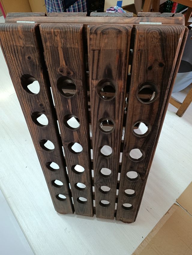 Botellero madera plegable - 48  botellas