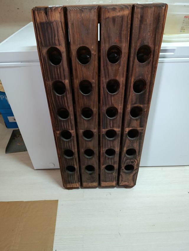 Botellero madera plegable - 48  botellas