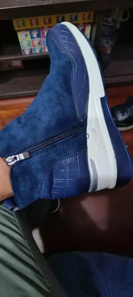 Botines azul marino antelina