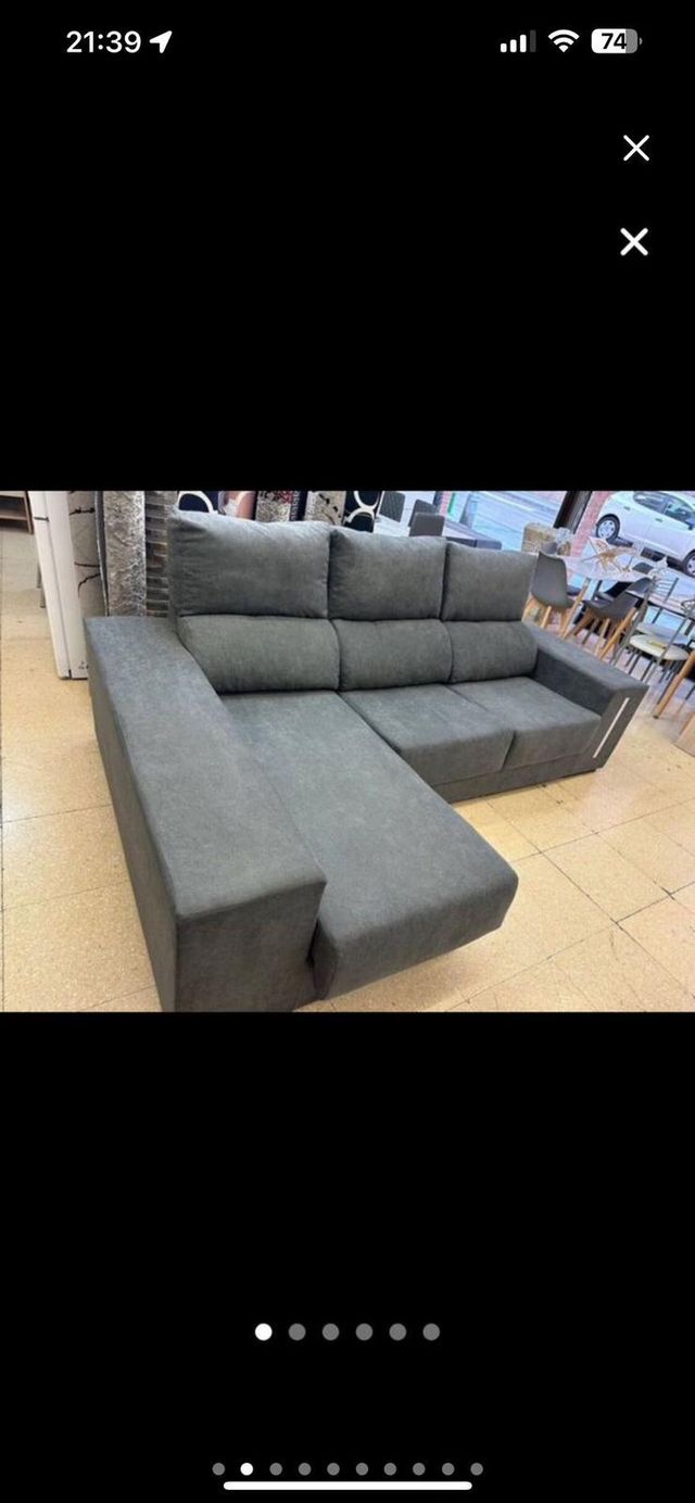 Sofá chaise longue gris o beige NUEVO A ESTRENAR