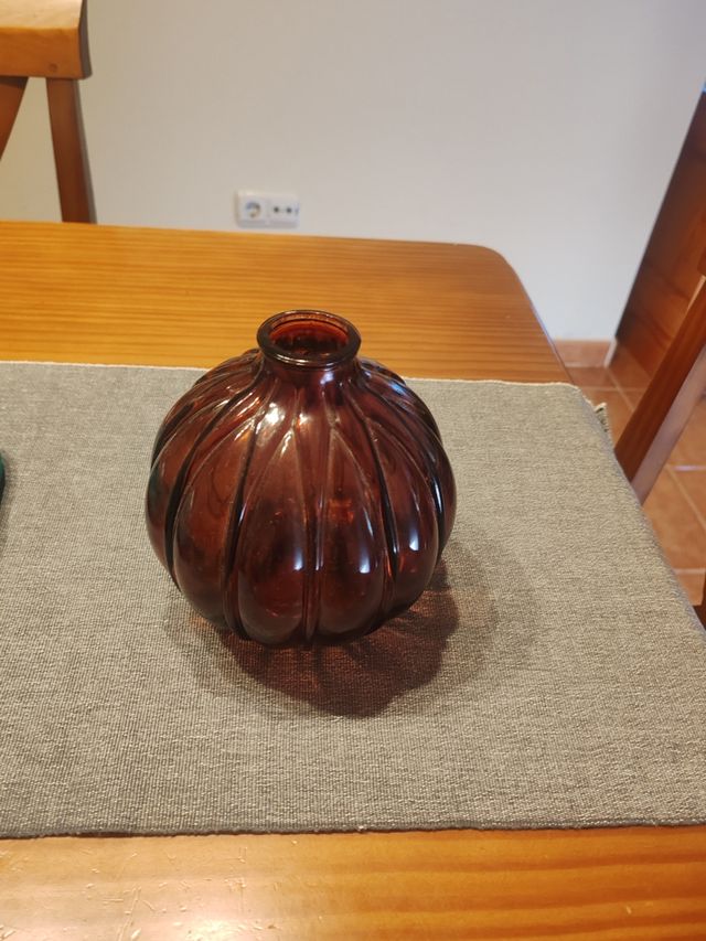 Jarrón marrón cristal - Decoración