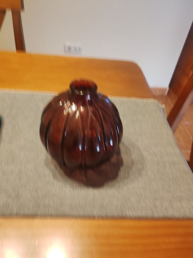 Jarrón marrón cristal - Decoración