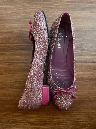 Zapatos Botticelli rosa glitter
