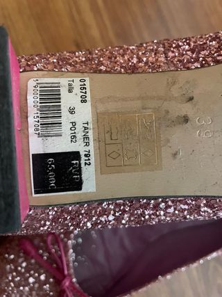 Zapatos Botticelli rosa glitter