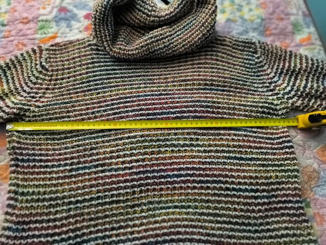 Jersey cuello alto multicolor