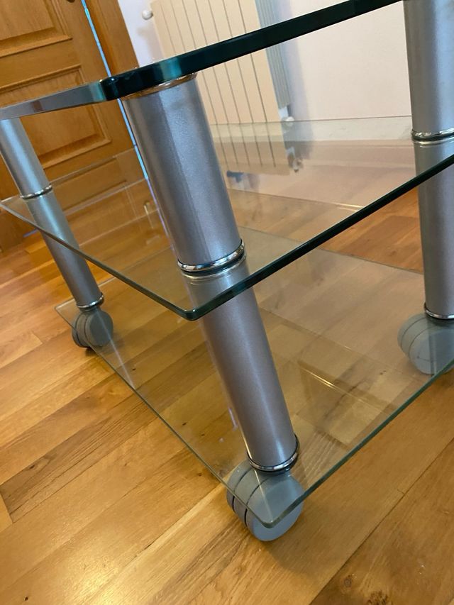 Tavolo da centro in vetro - 3 ripiani