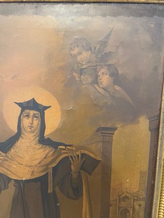 Cuadro antiguo Virgen - Óleo sobre lienzo