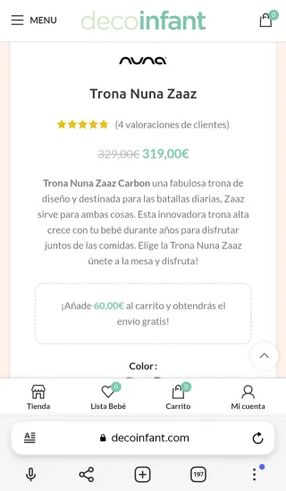 TRONA BEBE, SEGURA Y COMODA !