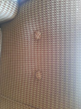 Sofá antiguo de madera - beige y marrón