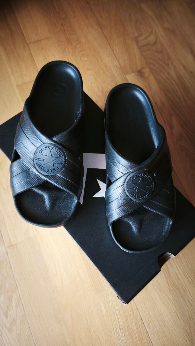 Chanclas Converse negras - Talla 37,5