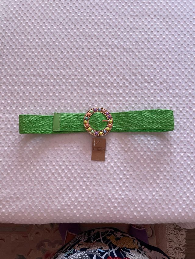 Cinturón rafia Angelina - Verde