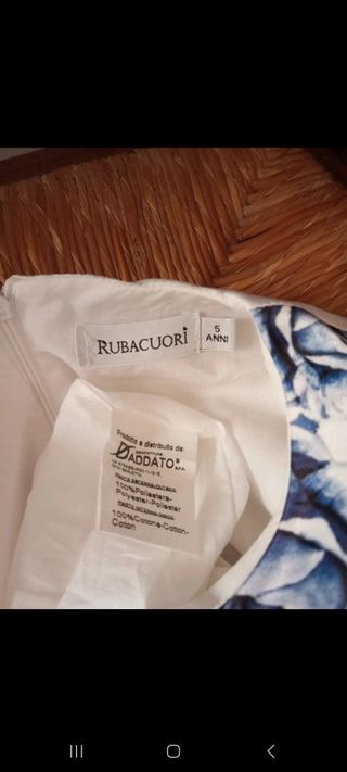 Vestito bimba fiori blu