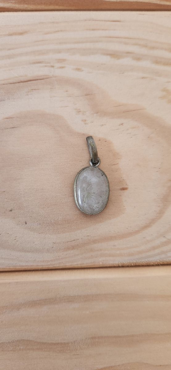 Colgante piedra luna plata